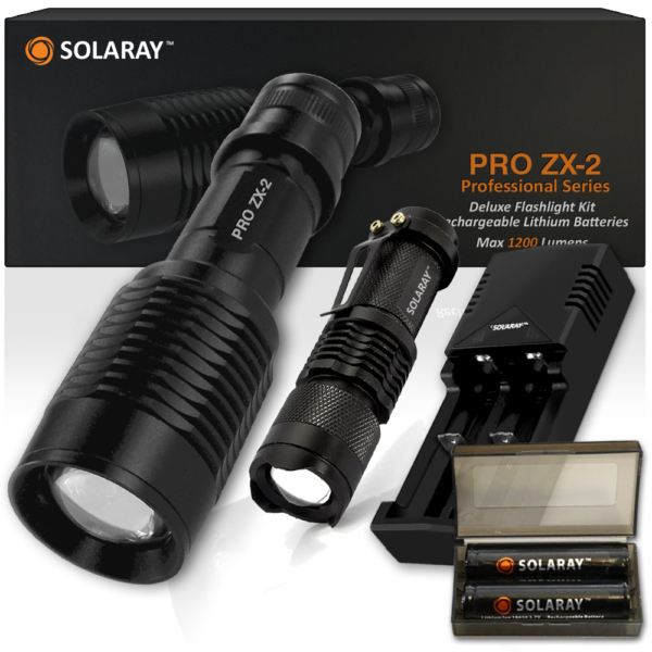 Professional Series ZX-1 Kit – SOLARAY Handheld LED Tactical Flashlights 